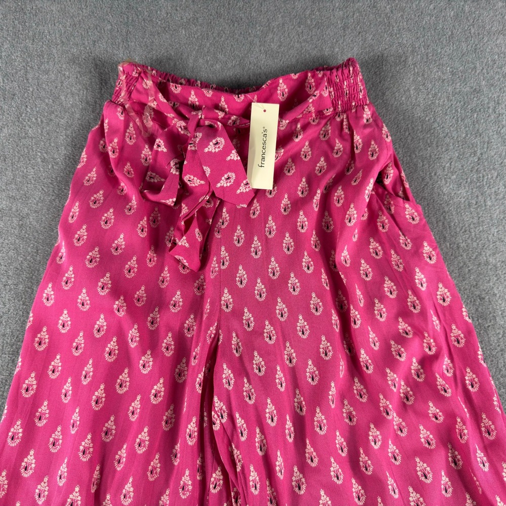 Francesca's Mi Ami Pink Tiewaistbo Pants Pull On S NEW‎